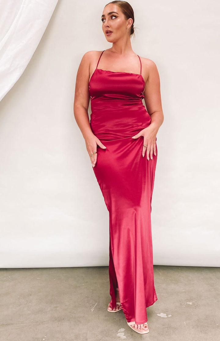 Manhattan Slip Formalna Haljina Vino