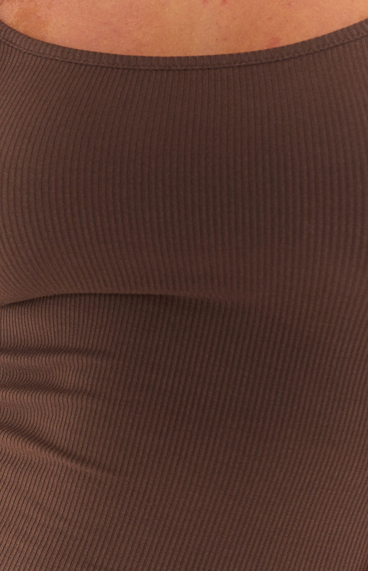 Melrose smeđa maksi haljina