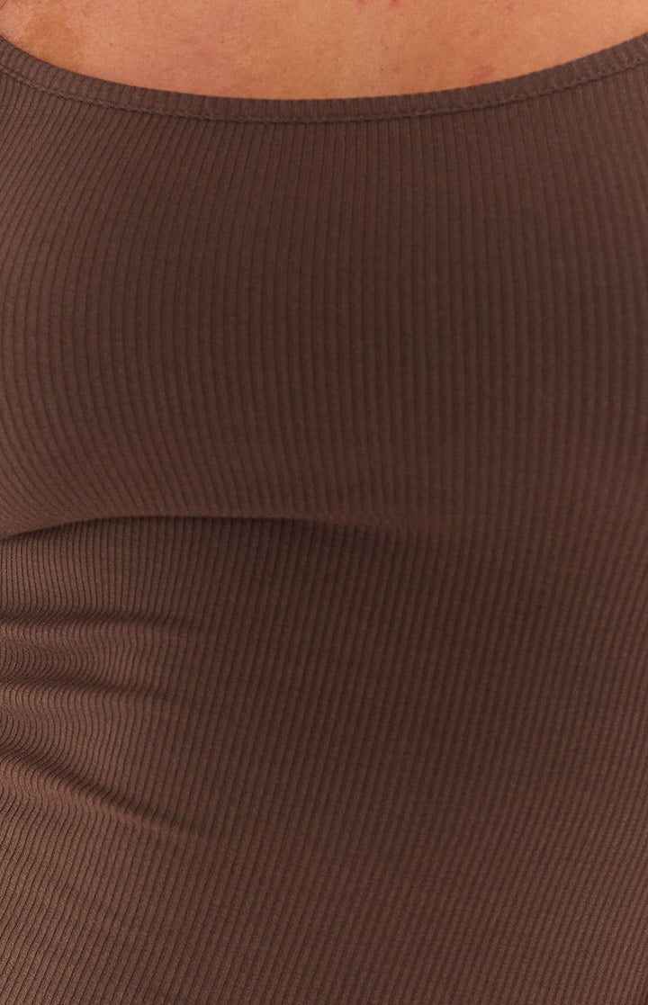 Melrose smeđa maksi haljina