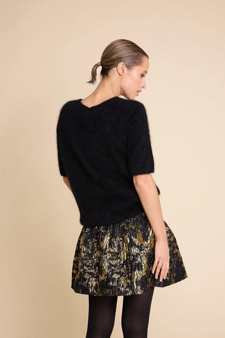 MONROE 24 PLETENA MAJICA CRNA