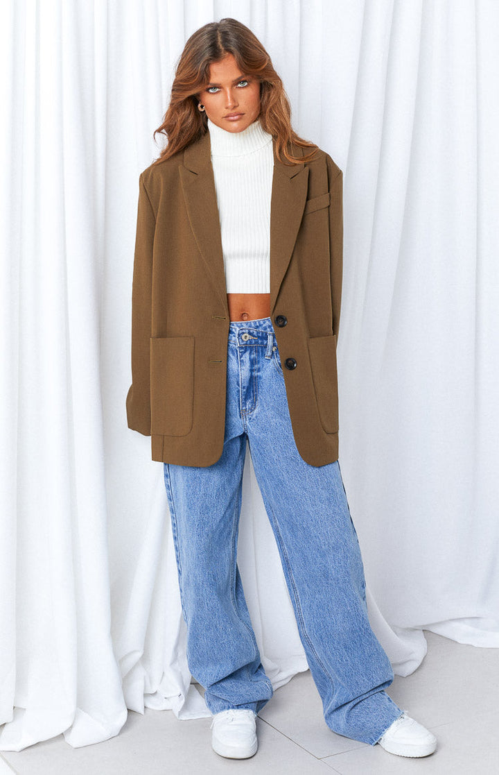 Kansis Blue Nepravilni Struk Traperice