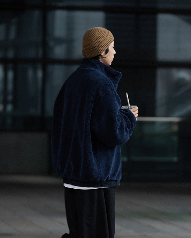 Caldwell teksturirani vuna zip kardigan