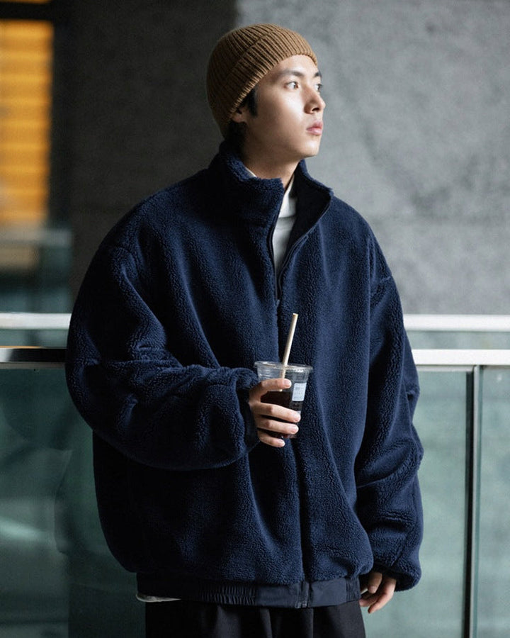 Caldwell teksturirani vuna zip kardigan