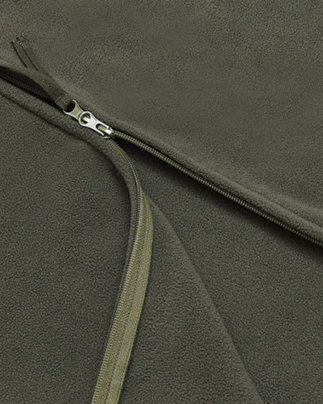 Revere Zip-Front Fleece Sweat Cardigan