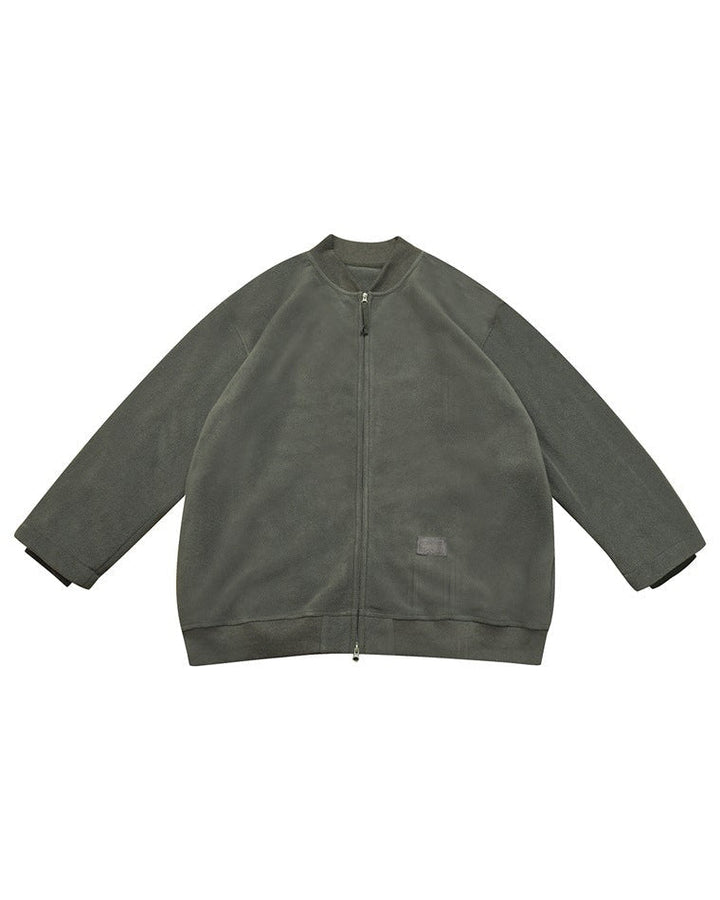 Revere Zip-Front Fleece Sweat Cardigan