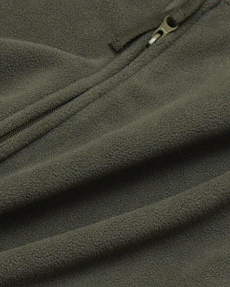 Revere Zip-Front Fleece Sweat Cardigan