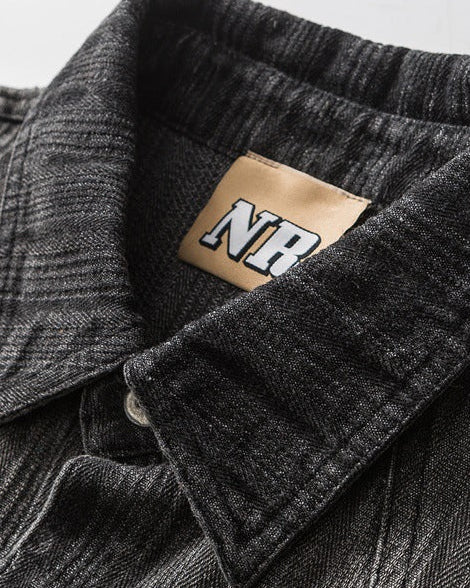 Ležerna crna isprana košulja