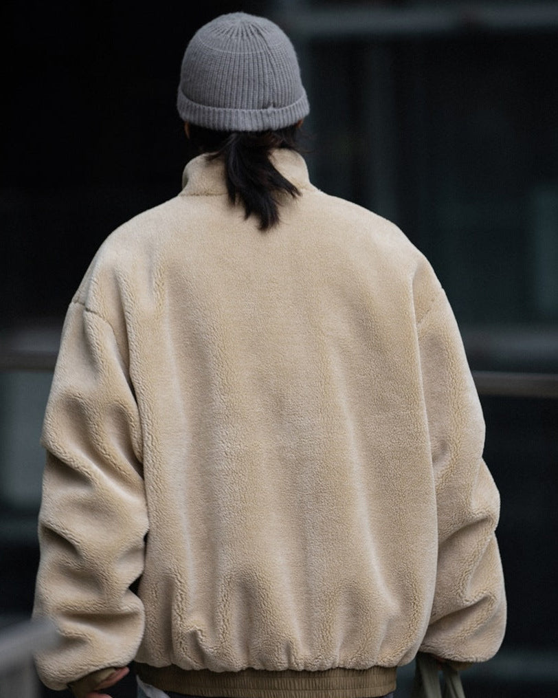 Caldwell teksturirani vuna zip kardigan