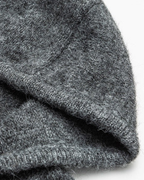 Velur pleteni kardigan s kapuljačom