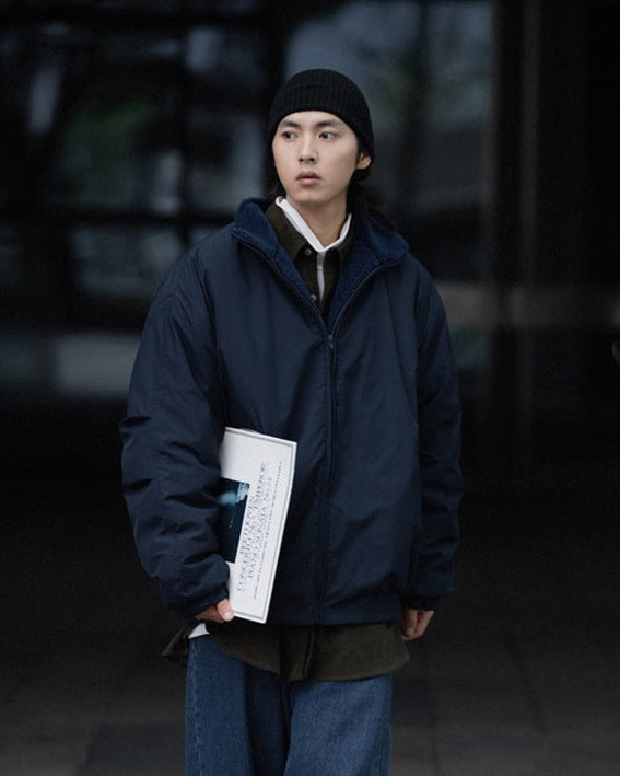 Caldwell teksturirani vuna zip kardigan