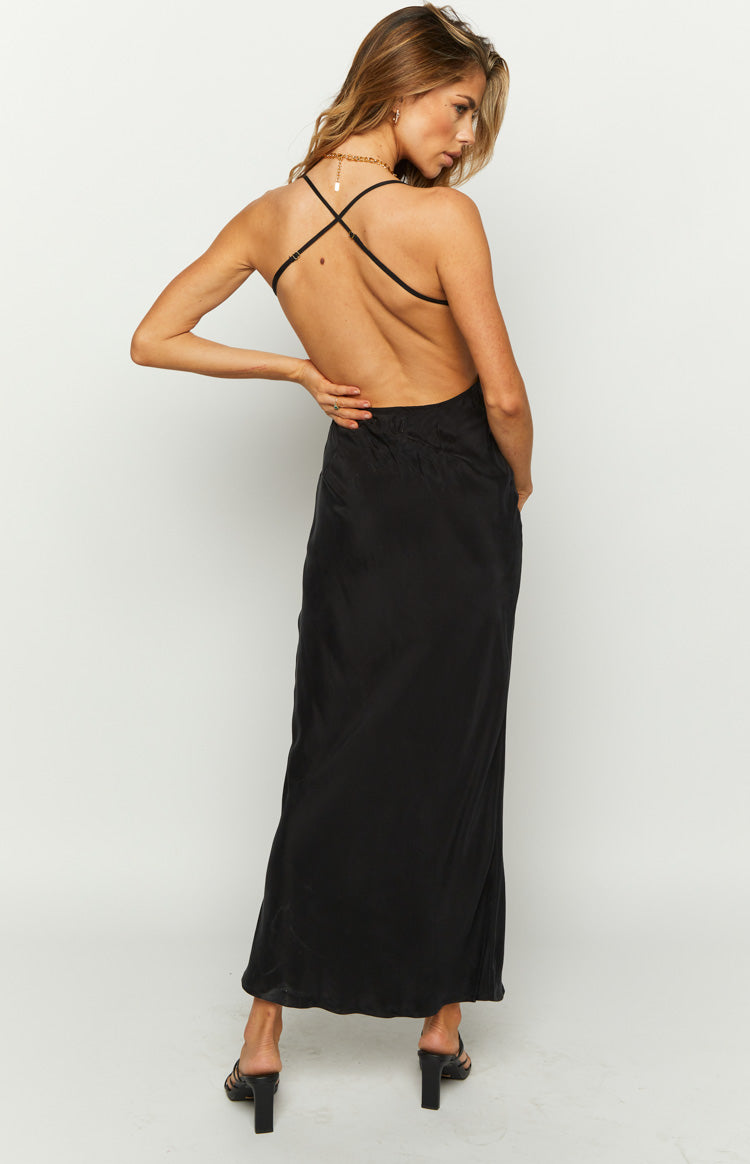 Opal Crna Midi Haljina