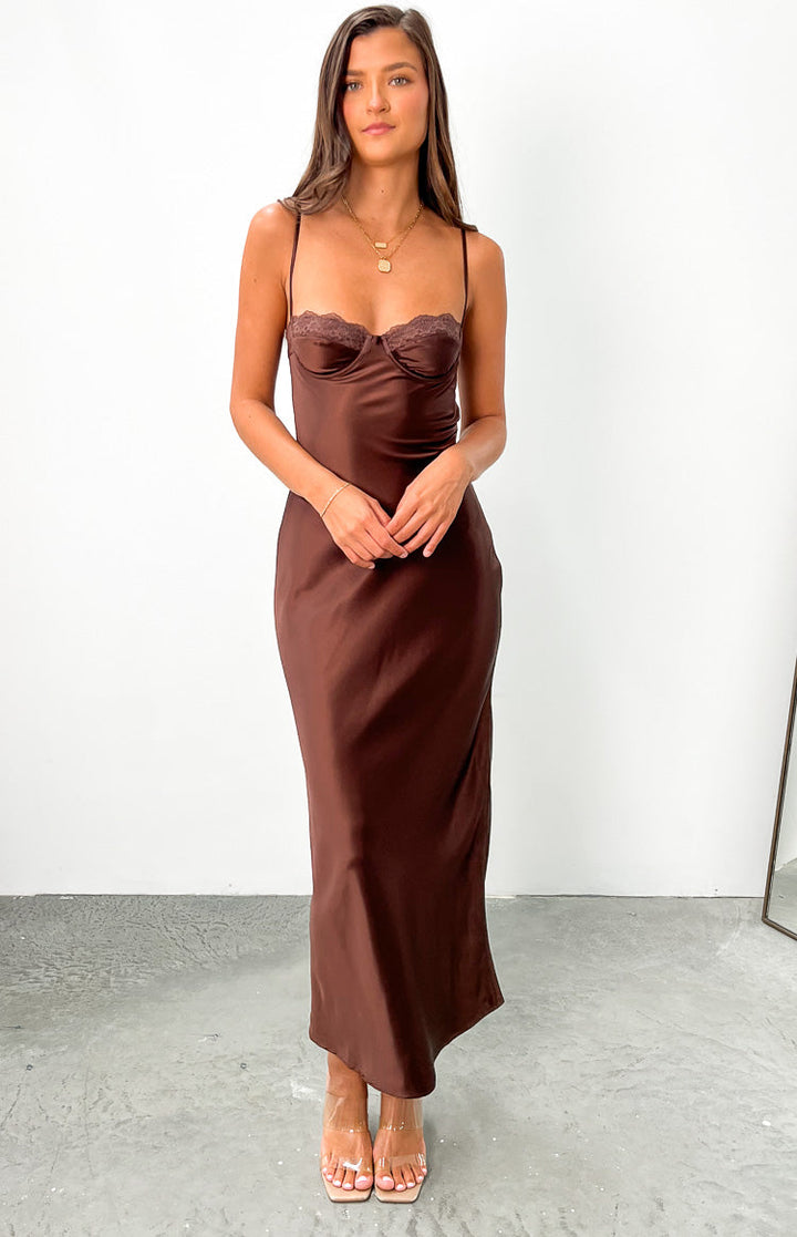 Scarlette Brown Maxi Haljina