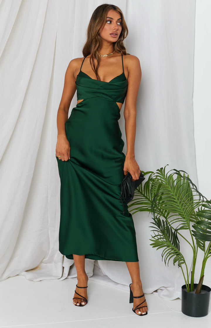 Taleah Cut Out Maxi Haljina Zelena
