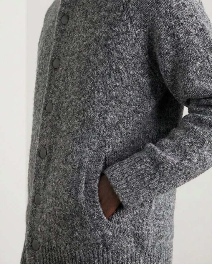 Velur pleteni kardigan s kapuljačom