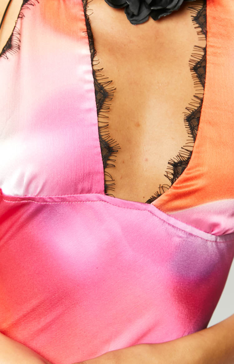 Valletta Ružičasta Haljina Maxi s Ovratnikom