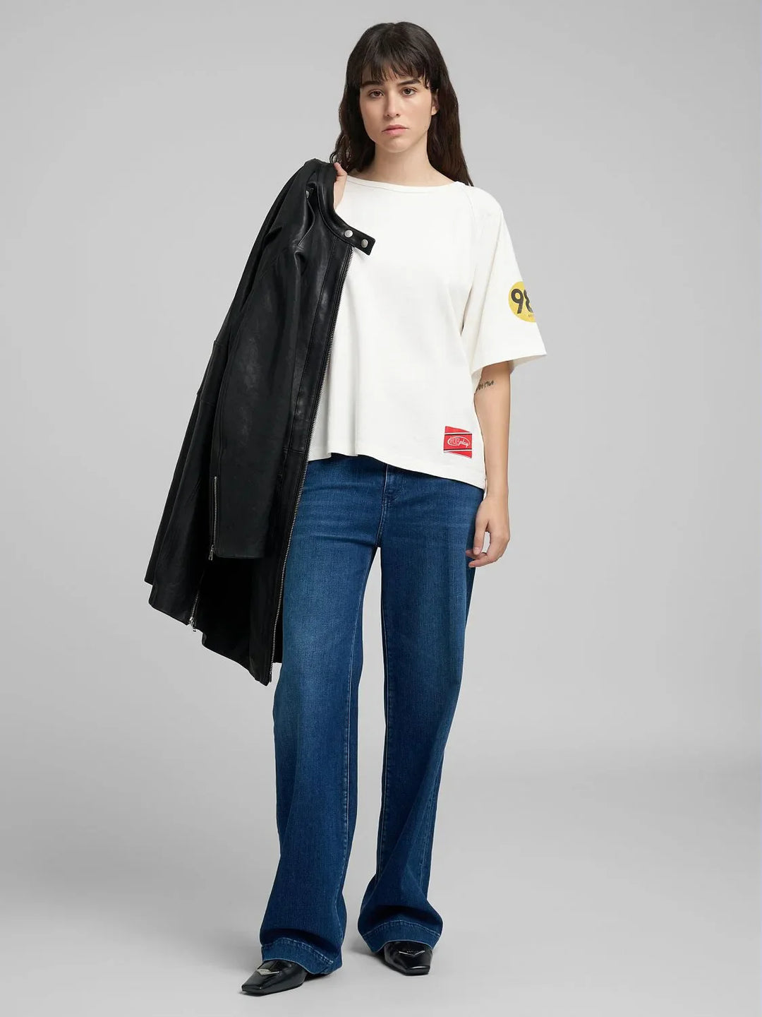 MELJA RELAXED-FIT TRAPERICE TAMNO PLAVE