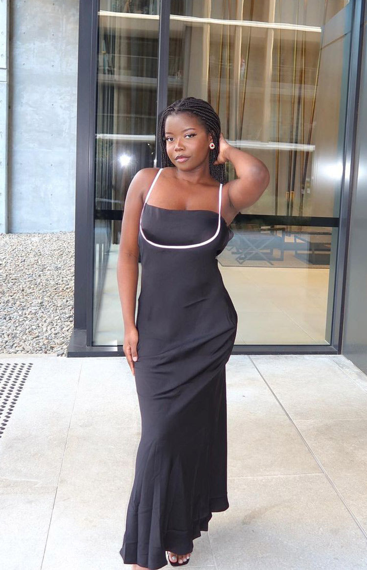 Crna formalna maxi haljina