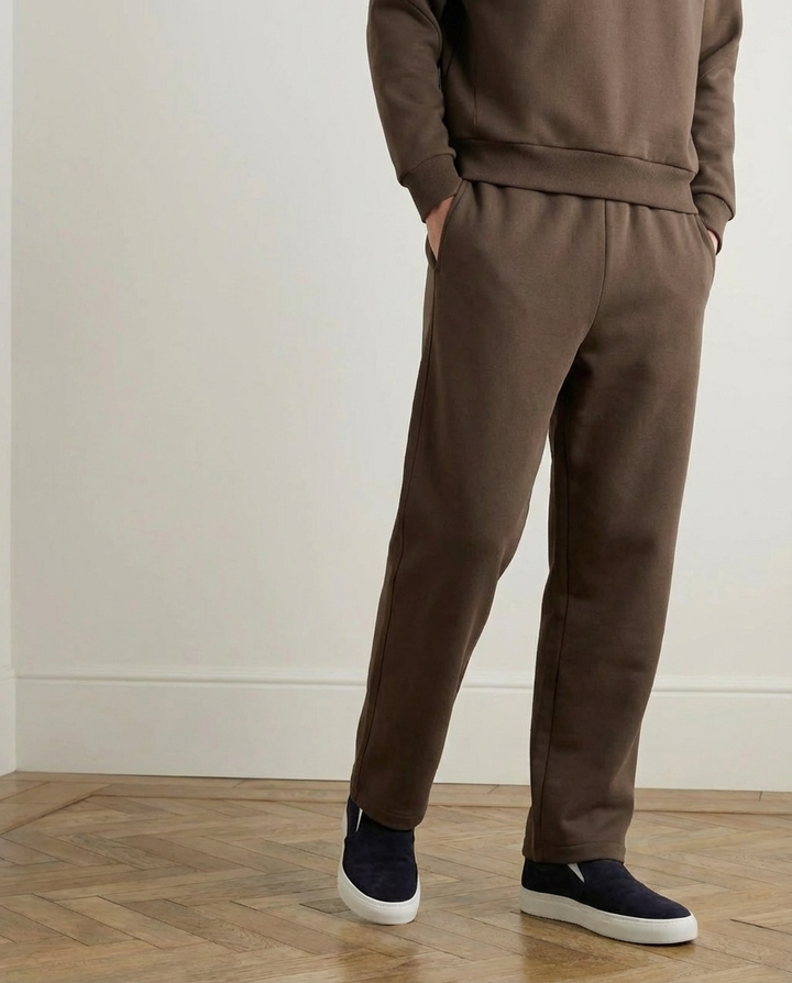 Set s kapuljačom i trenirkama - smeđa