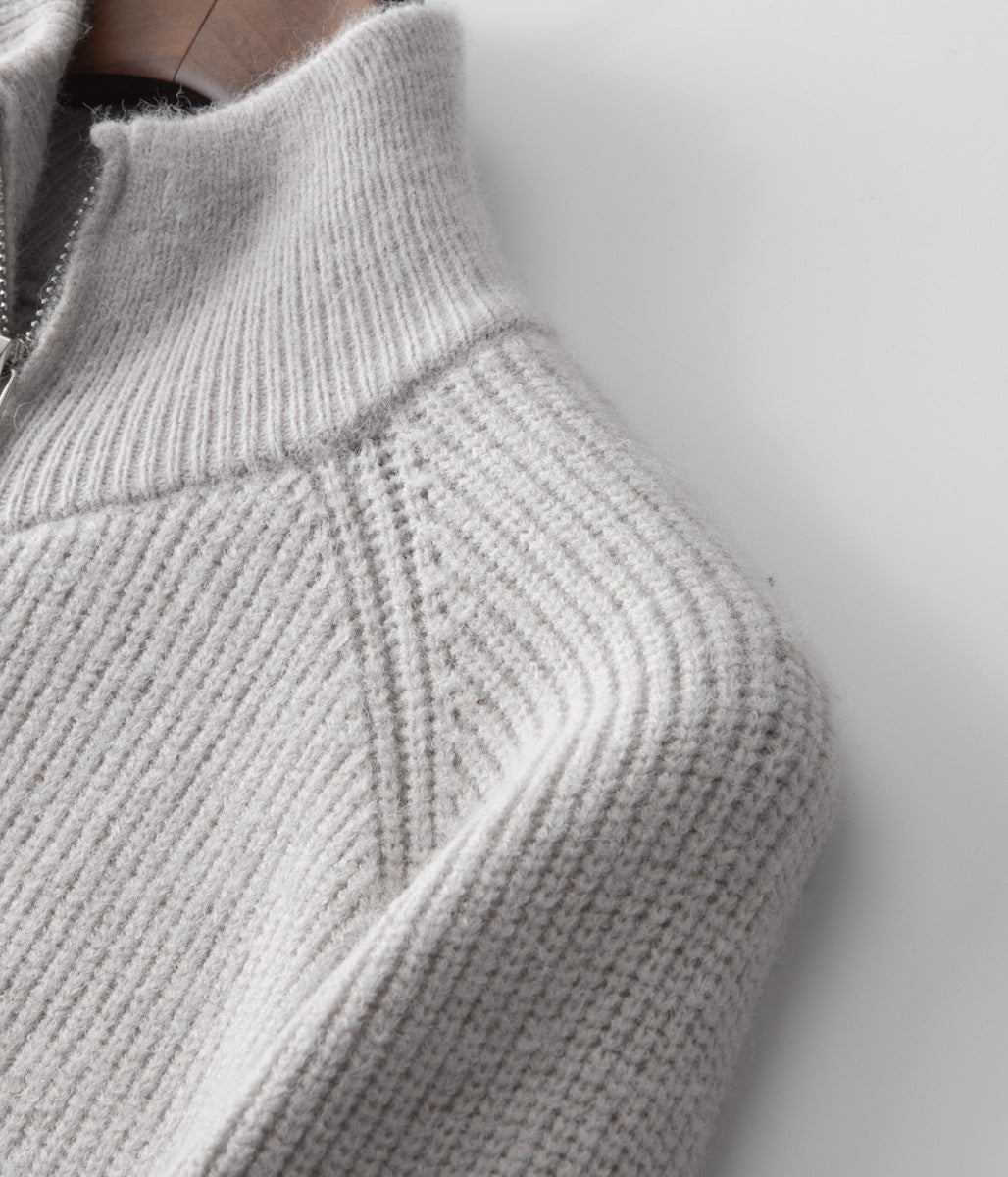 KARDIGAN S ZIP ZATVORENOM OD 100% MERINO VUNE