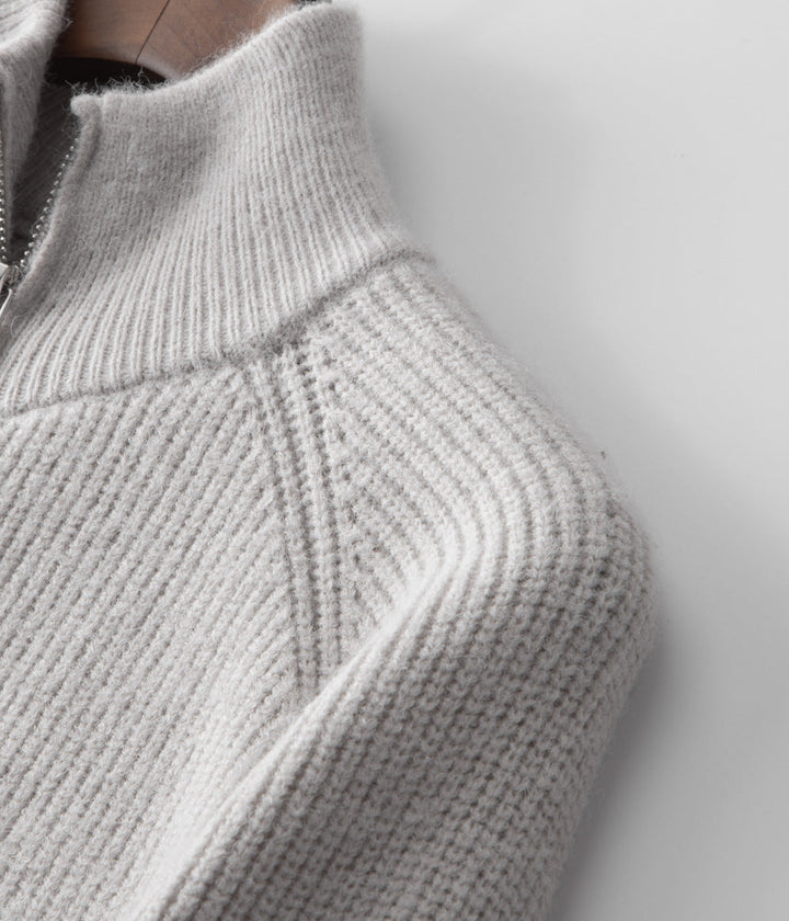 KARDIGAN S ZIP ZATVORENOM OD 100% MERINO VUNE