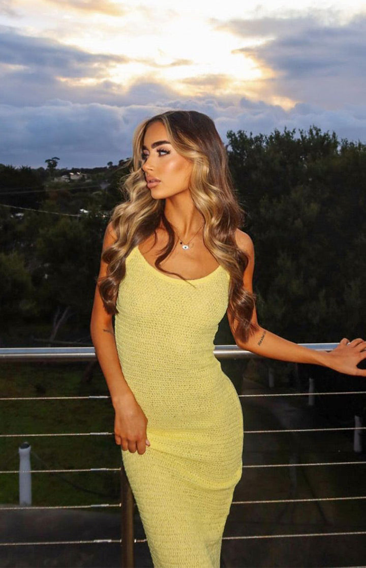 Ezra Žuti Maxi Haljina