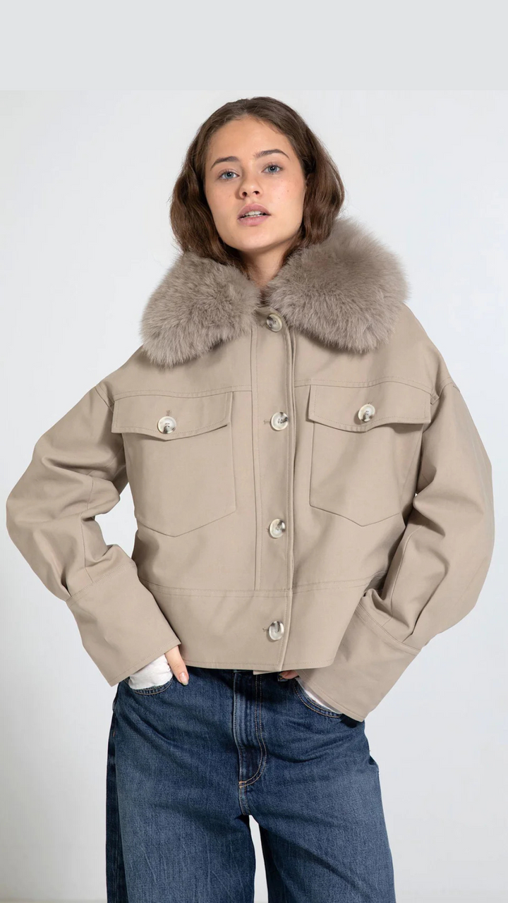 CHARLIE CANVAS JAKNA - BEŽ