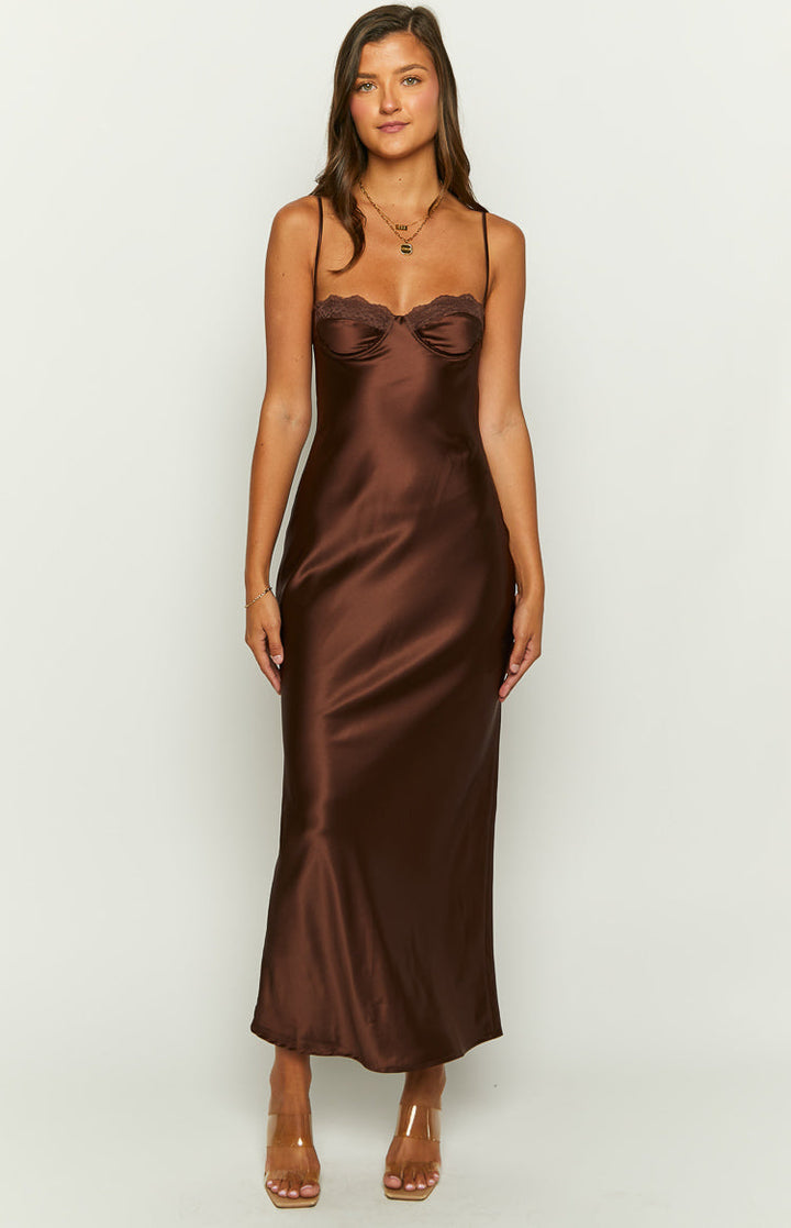 Scarlette Brown Maxi Haljina