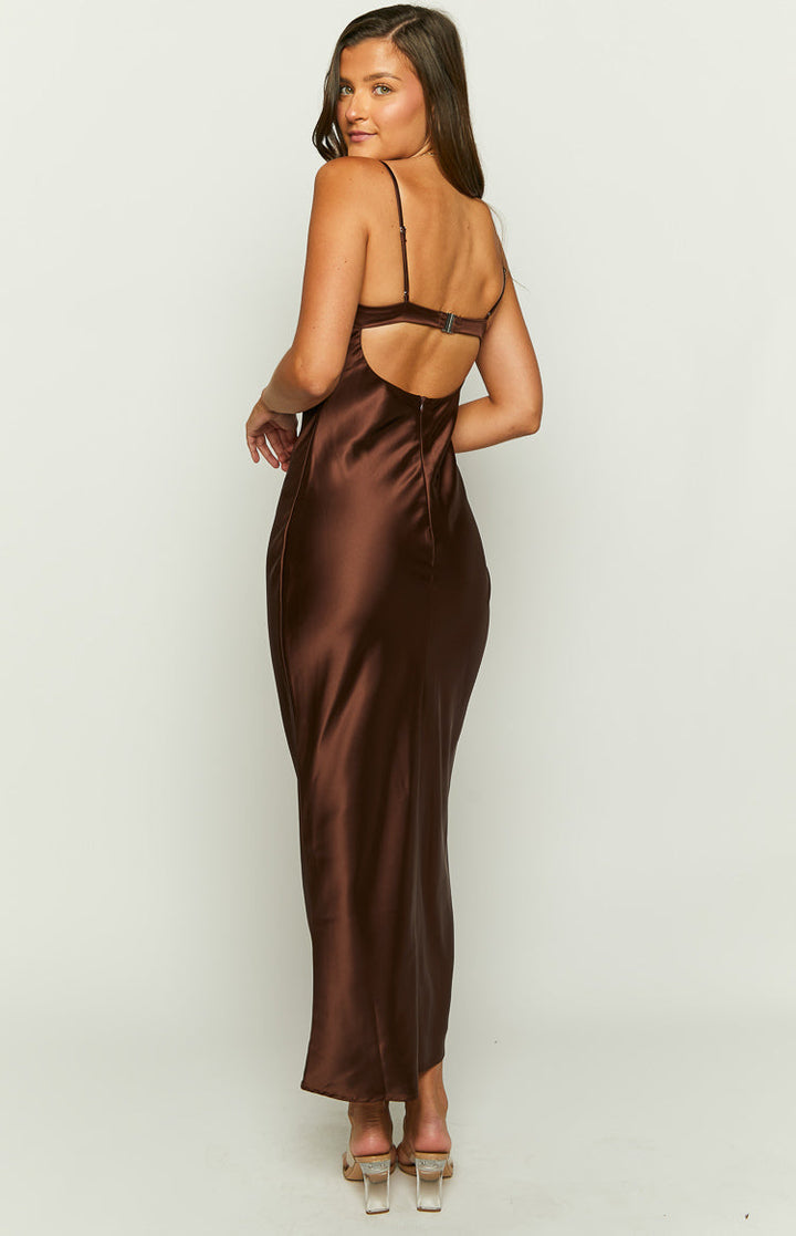 Scarlette Brown Maxi Haljina