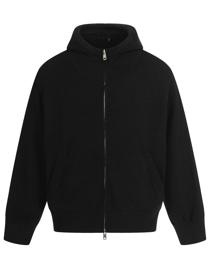 Kardigan s kapuljačom od pletene tkanine