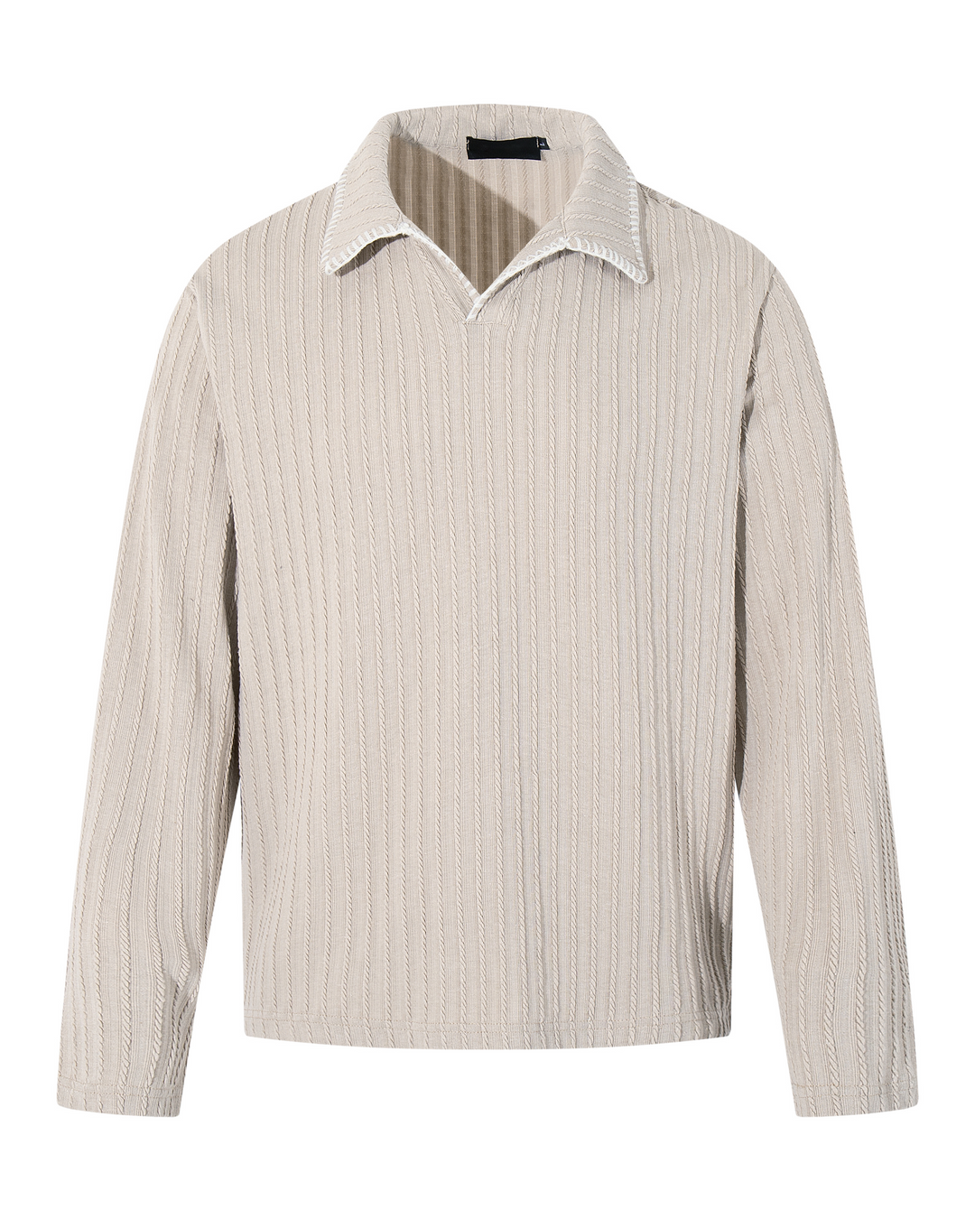 Polo majica s teksturiranim rebrastim pletenjem