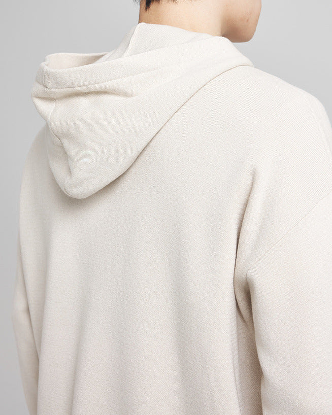 Pola-Zip Kapućasti Pleteni Pulover