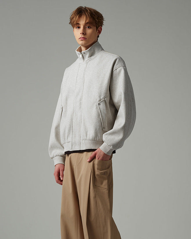 Veyron Jakna s Teksturom i Stojnim Ovratnikom