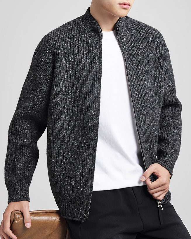 Zimski teksturirani pleteni kardigan