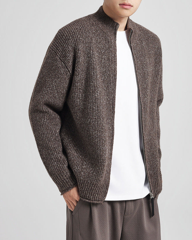 Zimski teksturirani pleteni kardigan