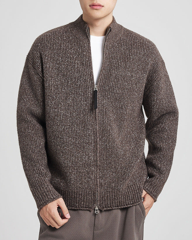 Zimski teksturirani pleteni kardigan