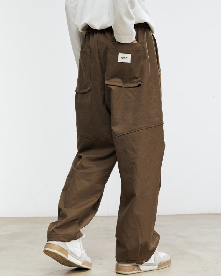 Hlače s širokim nogavicama i elastičnim pojasom