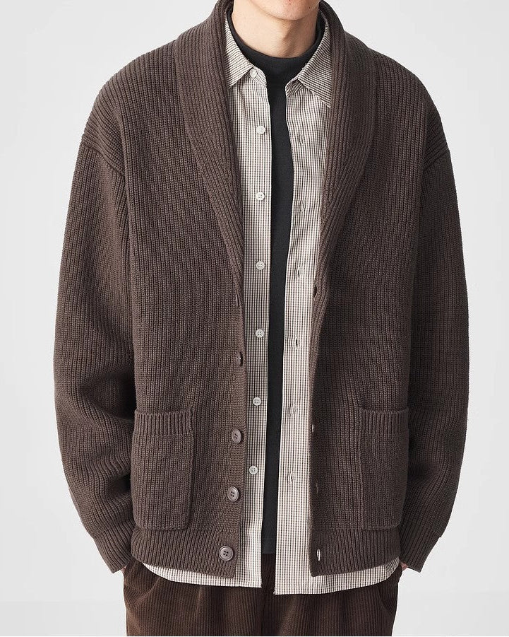 VerdeEase Pleteni Kardigan s Ovratnikom