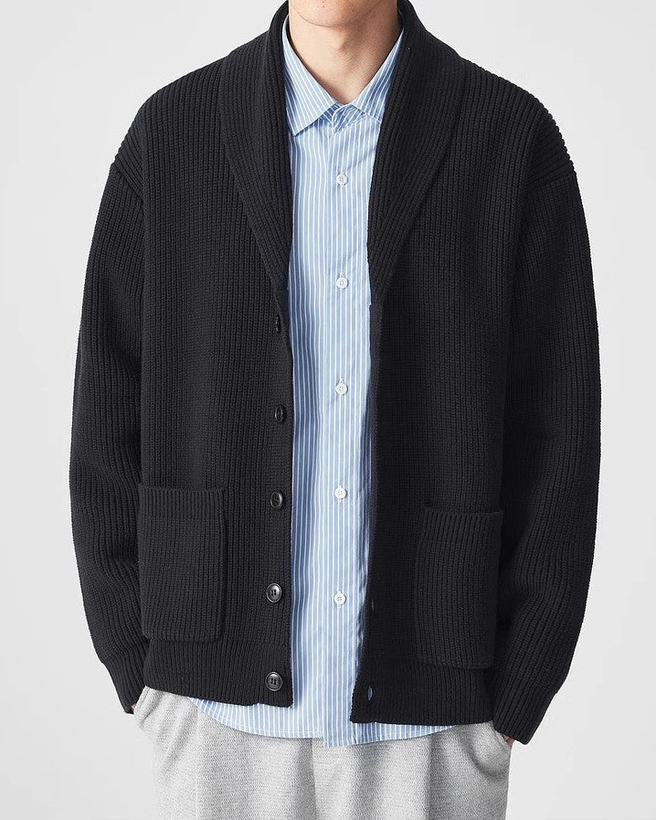 VerdeEase Pleteni Kardigan s Ovratnikom