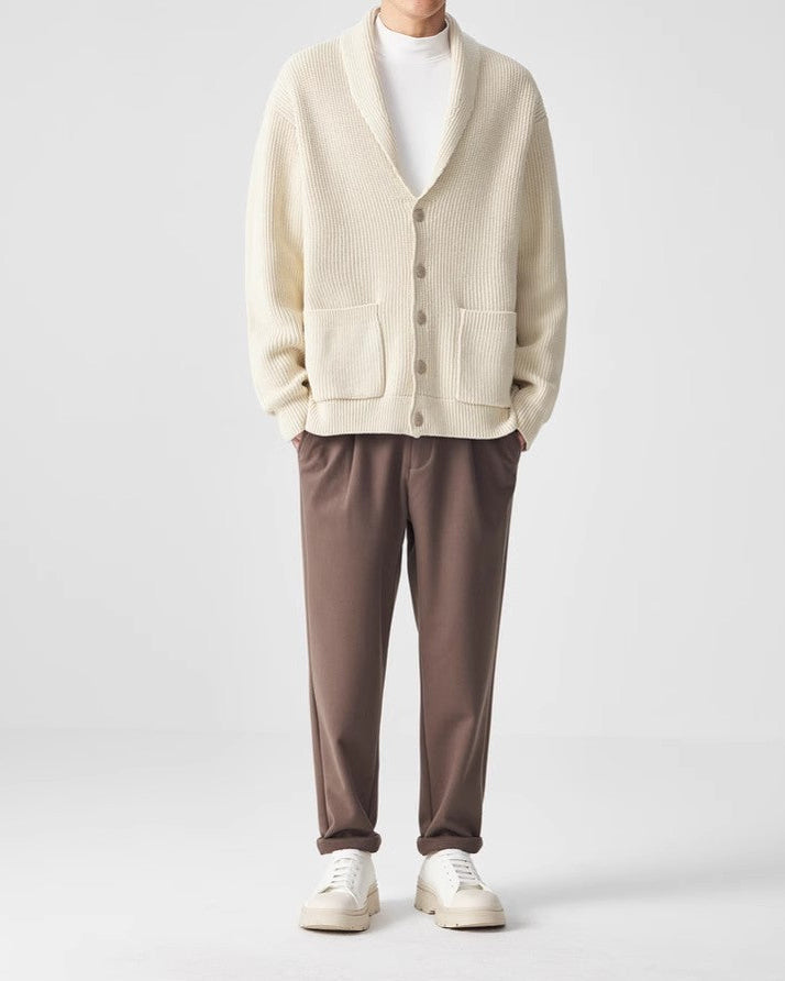 VerdeEase Pleteni Kardigan s Ovratnikom