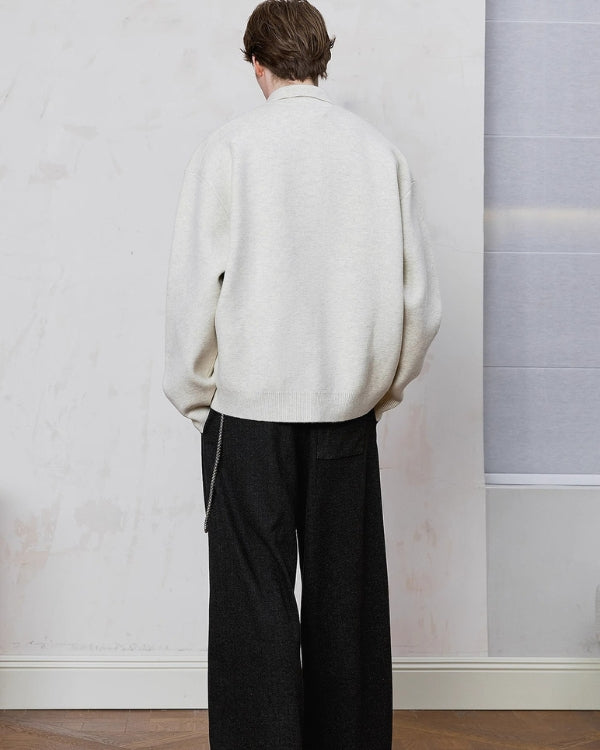 Polo džemper s teksturom 