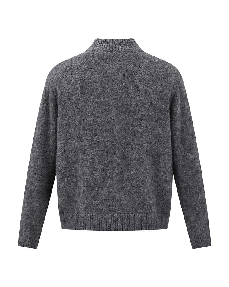 Harwood teksturirani džemper sa zipom