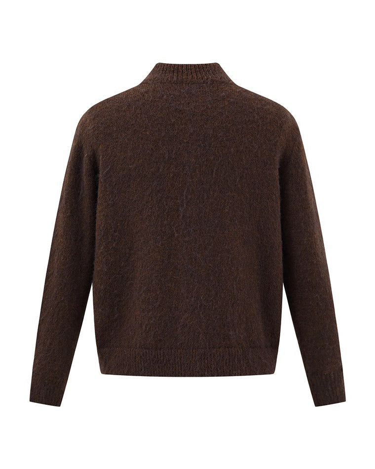 Harwood teksturirani džemper sa zipom