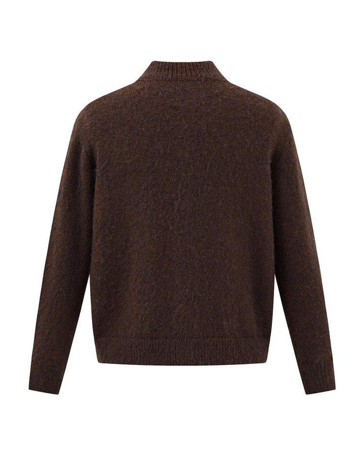 Harwood teksturirani džemper sa zipom