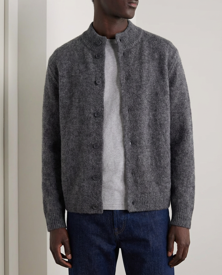 Harwood teksturirani džemper sa zipom