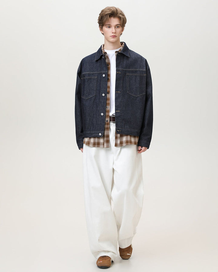 Klasična Obojena Traper Jakna