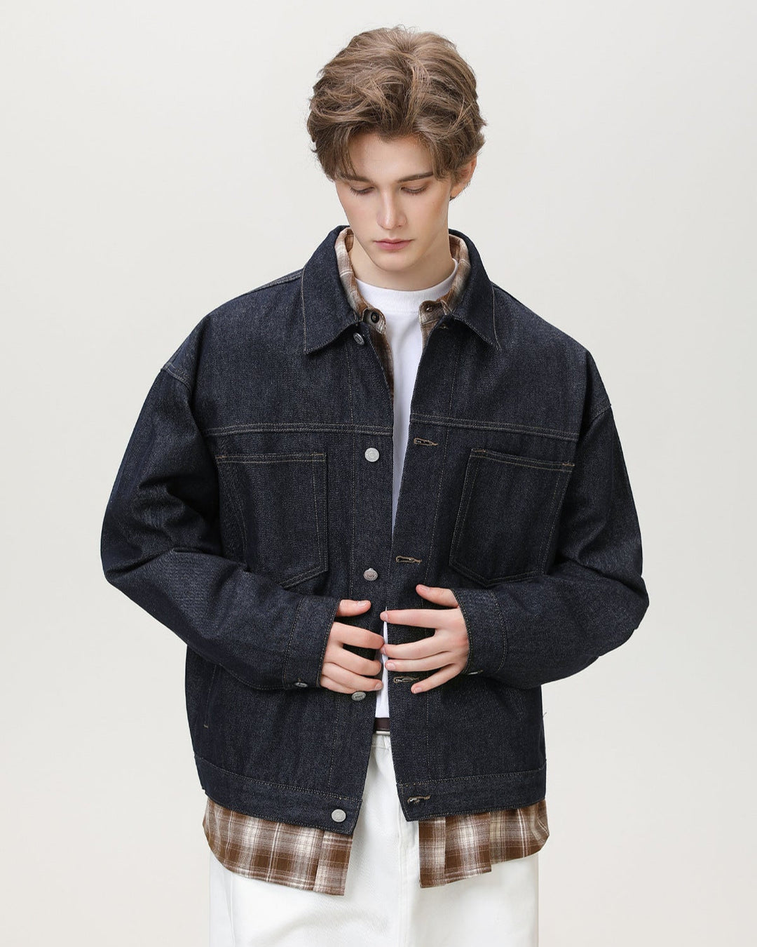 Klasična Obojena Traper Jakna