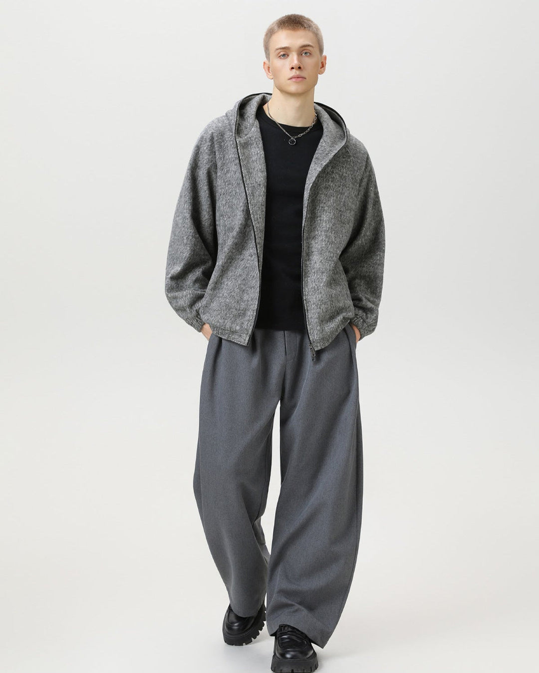 Jakna s kapuljačom od vune